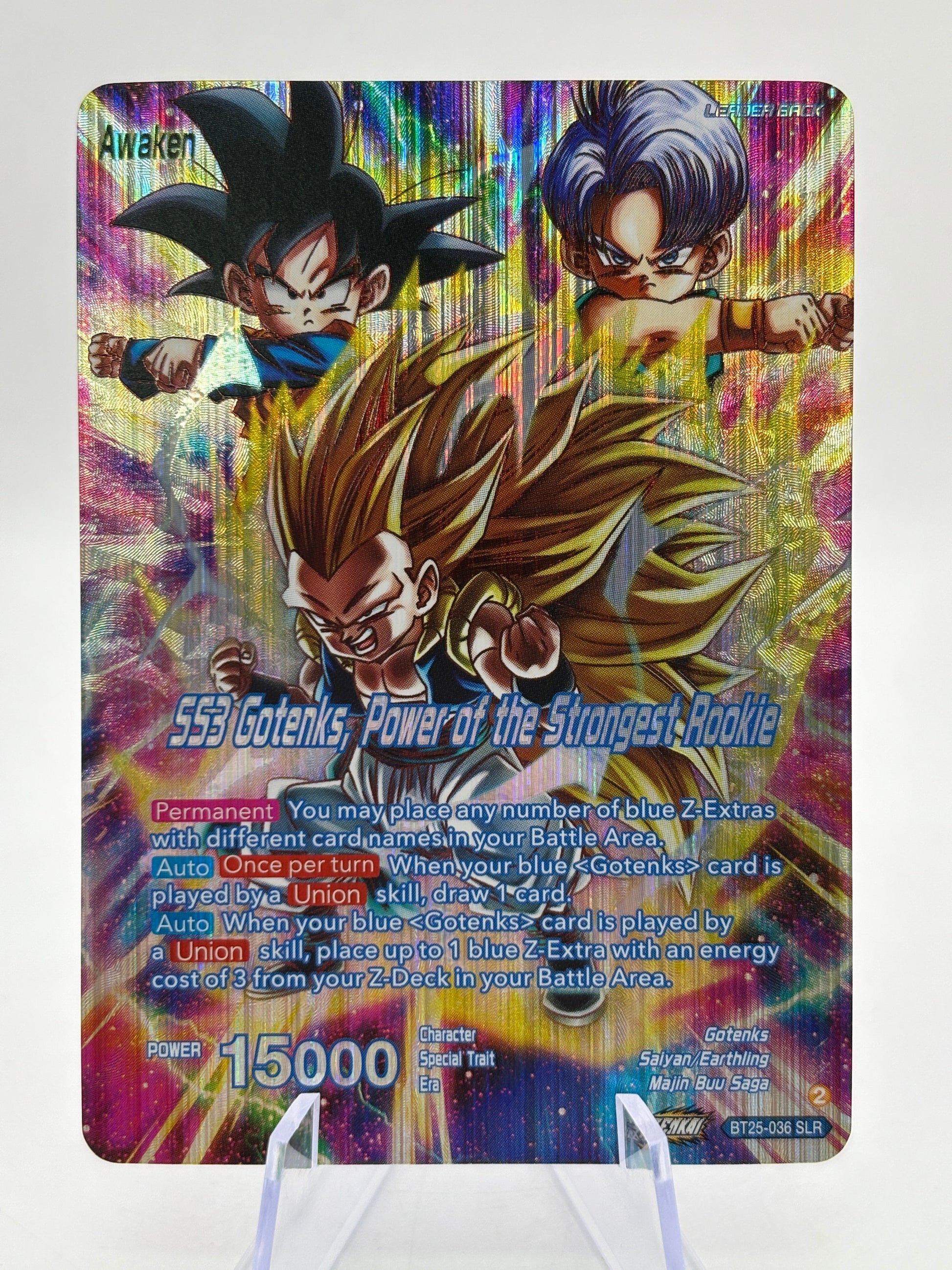 DBS Masters - SS3 Gotenks, Power of the Strongest Rookie BT25-036 SLR FRENLY BRICKS - Open 7 Days