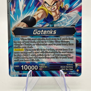DBS Masters - SS3 Gotenks, Power of the Strongest Rookie BT25-036 SLR FRENLY BRICKS - Open 7 Days