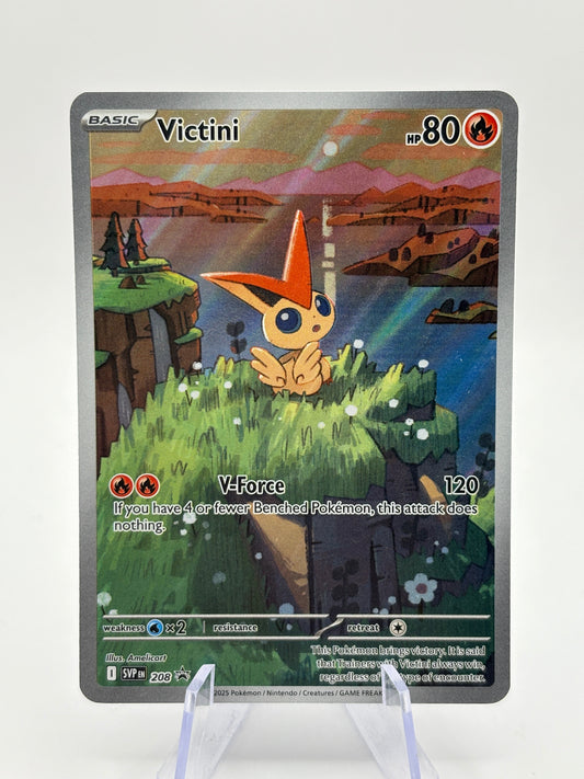 Pokemon TCG SVP Promo - Victini SVP208 Black Star Illustration Rare NM FRENLY BRICKS - Open 7 Days