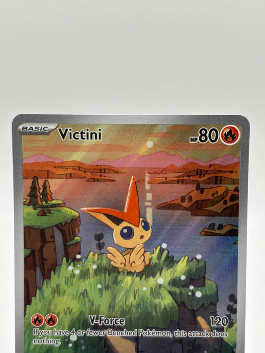 Pokemon TCG SVP Promo - Victini SVP208 Black Star Illustration Rare NM FRENLY BRICKS - Open 7 Days