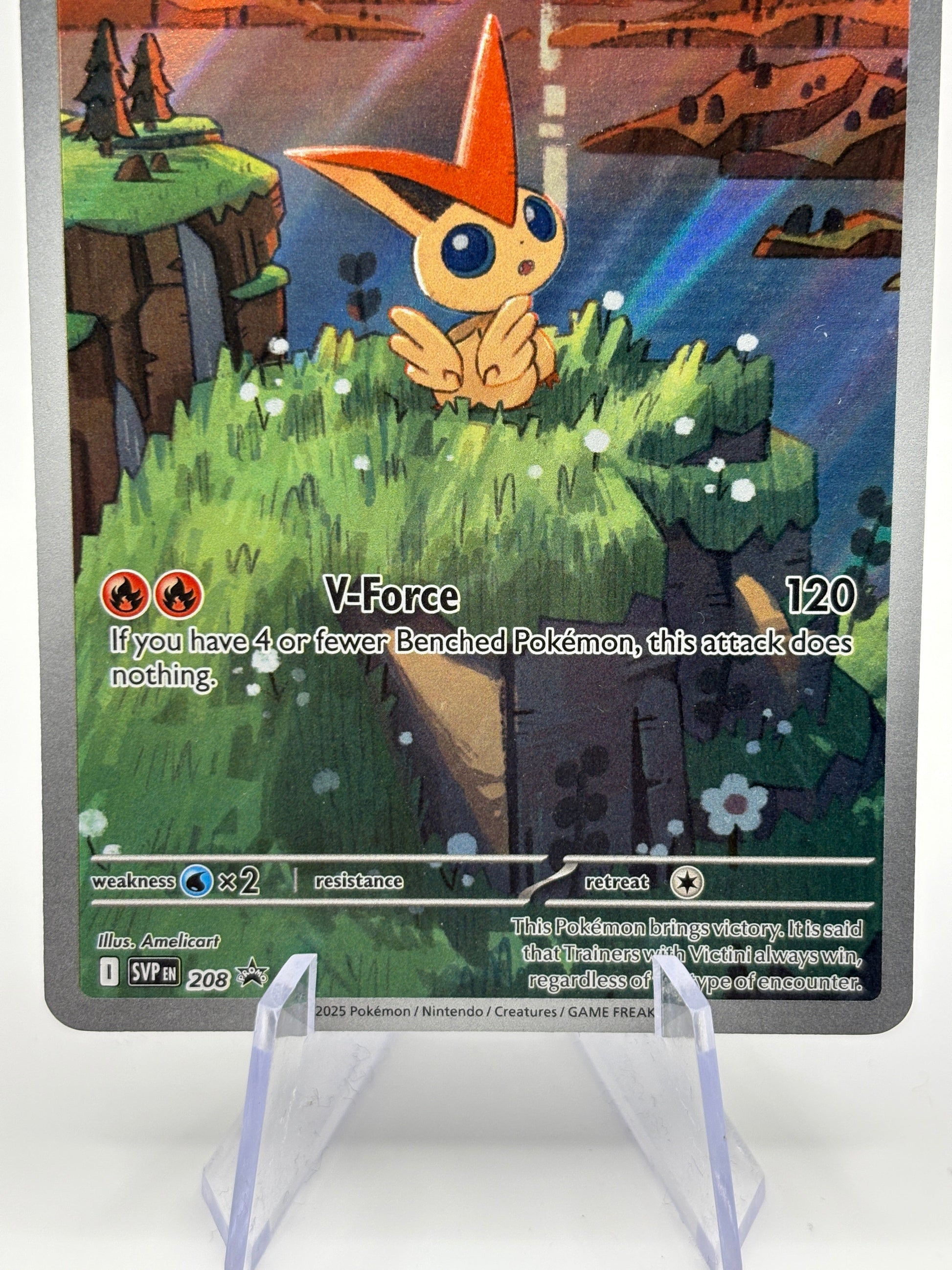 Pokemon TCG SVP Promo - Victini SVP208 Black Star Illustration Rare NM FRENLY BRICKS - Open 7 Days