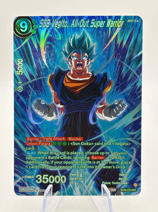 Dragon Ball Super Masters - SSB Vegito, All-Out Super Warrior BT26-075 SPR FRENLY BRICKS - Open 7 Days