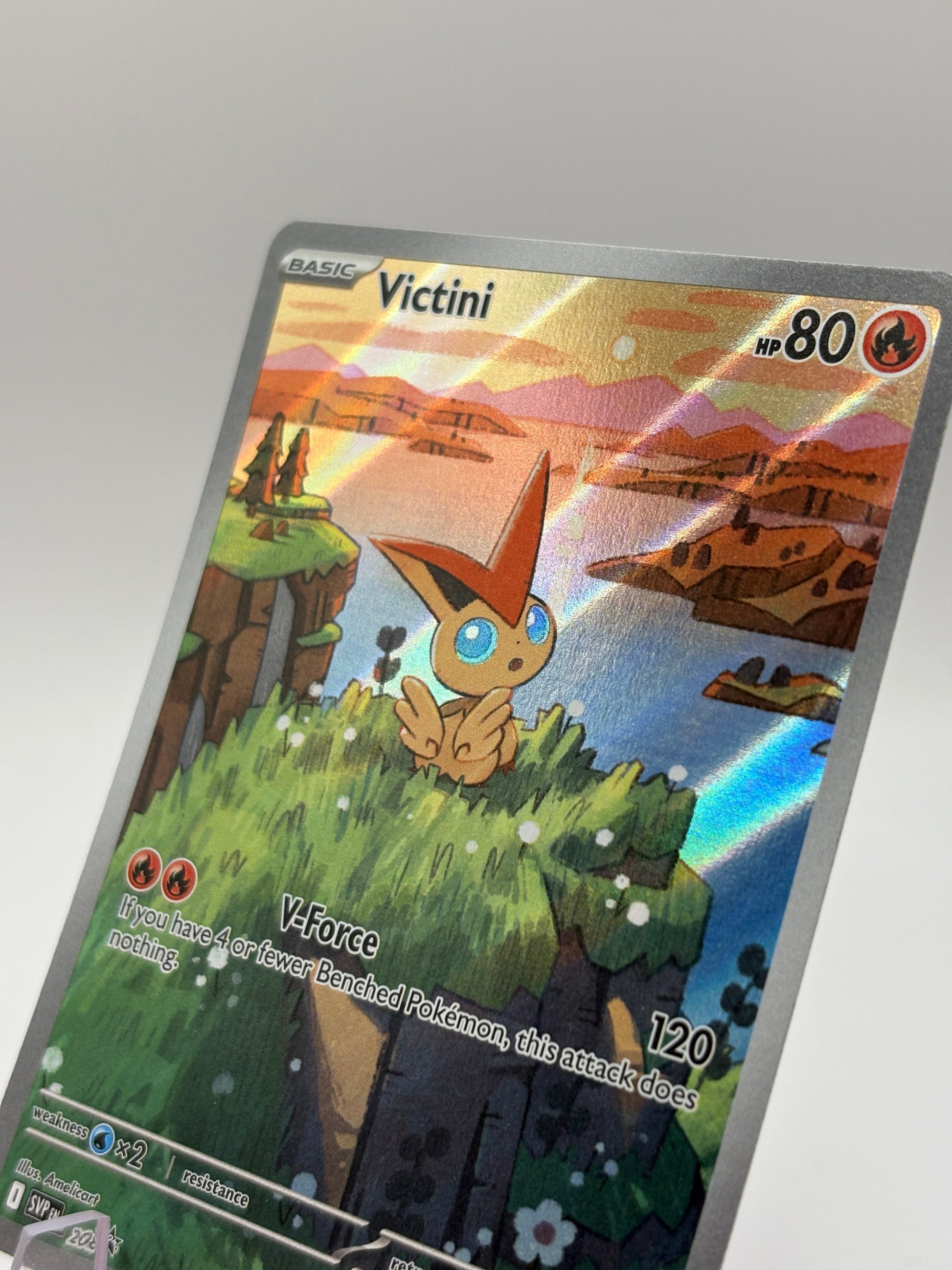 Pokemon TCG SVP Promo - Victini SVP208 Black Star Illustration Rare NM FRENLY BRICKS - Open 7 Days