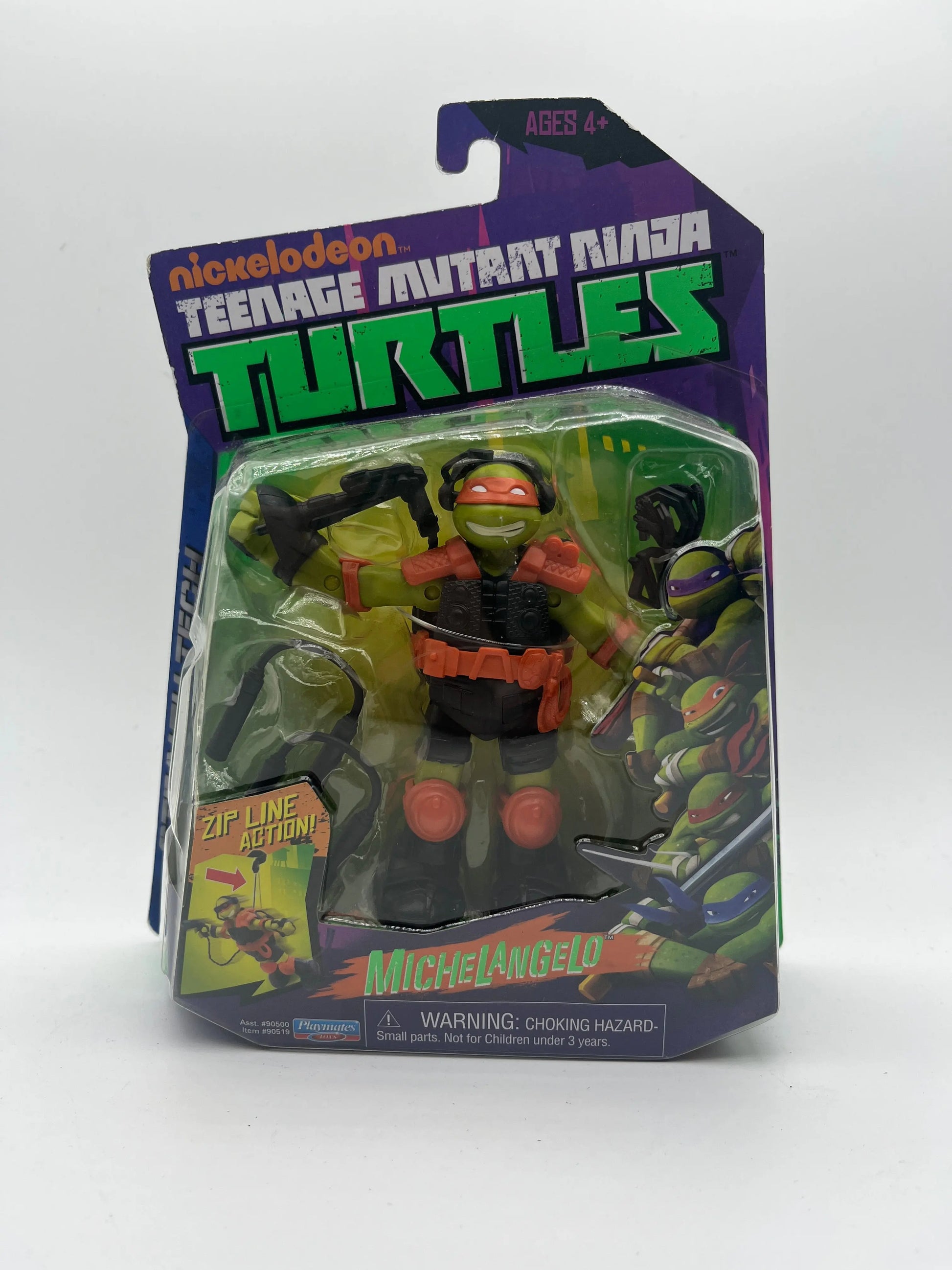 Year 2013 Teenage Mutant Ninja Turtles TMNT 5" Figure Stealth Tech MICHELANGELO FRENLY BRICKS - Open 7 Days