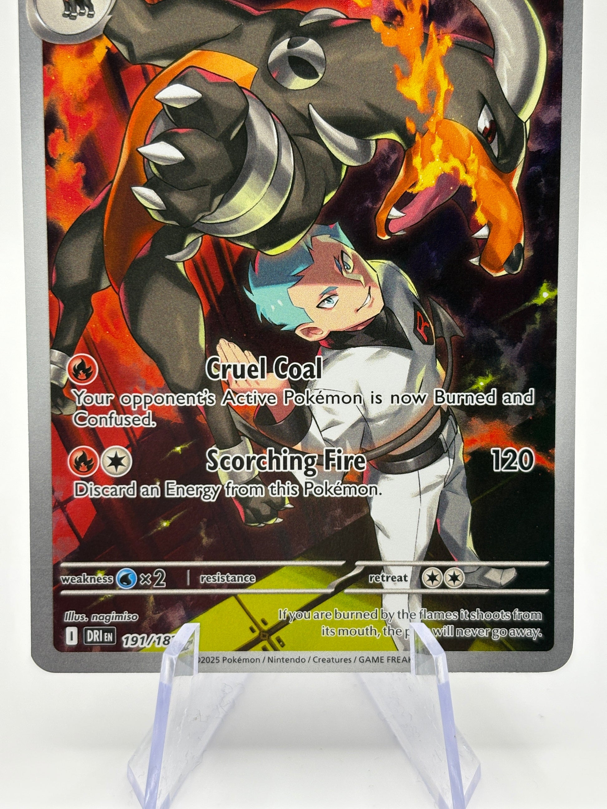 Pokemon TCG Destined Rivals - Team Rocket’s Houndoom 191/182 NM FRENLY BRICKS - Open 7 Days
