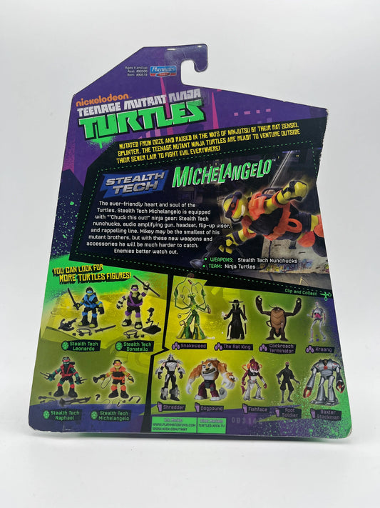Year 2013 Teenage Mutant Ninja Turtles TMNT 5" Figure Stealth Tech MICHELANGELO FRENLY BRICKS - Open 7 Days