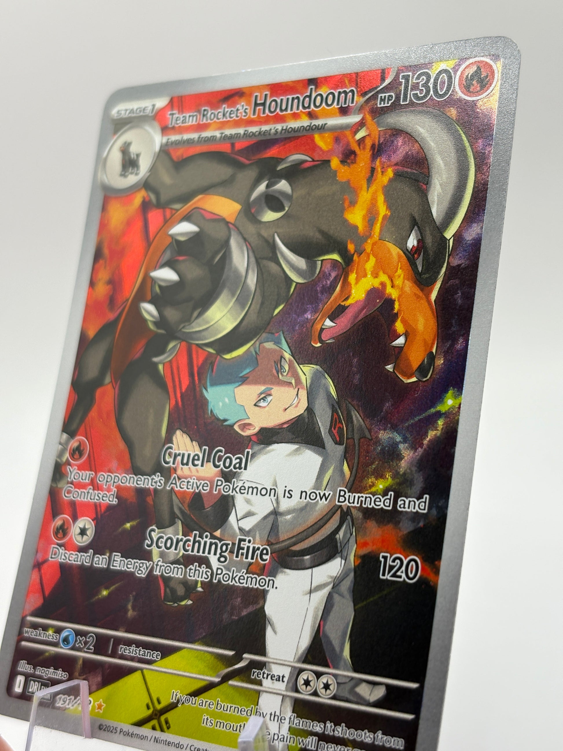 Pokemon TCG Destined Rivals - Team Rocket’s Houndoom 191/182 NM FRENLY BRICKS - Open 7 Days
