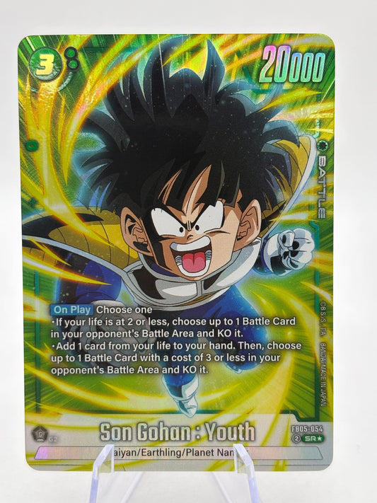 Dragon Ball Super Fusion World - Son Gohan : Youth FB05-054 SR Alt Art FRENLY BRICKS - Open 7 Days