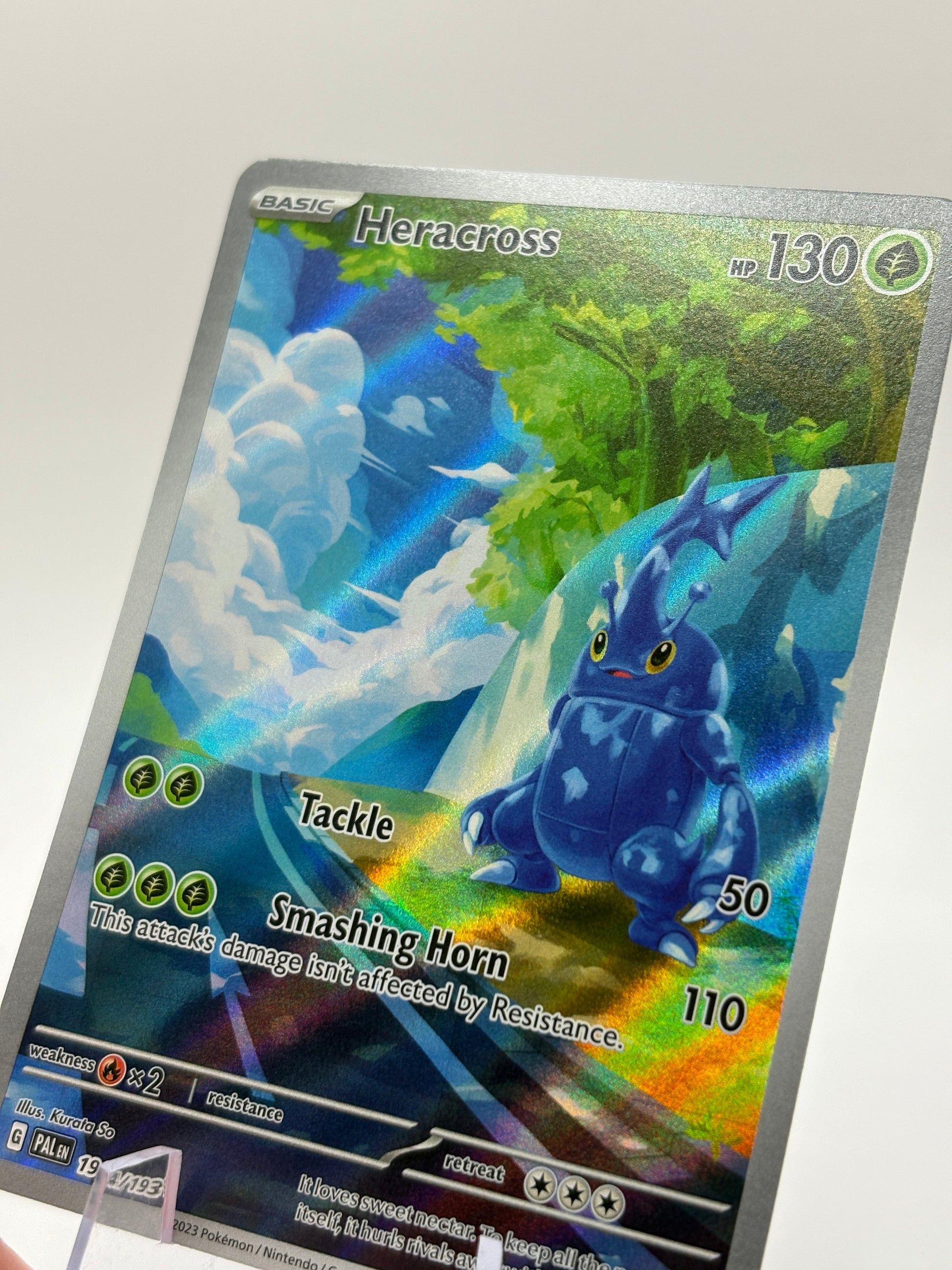 Pokemon TCG Paldea Evolved - Heracross 194/193 Illustration Rare NM FRENLY BRICKS - Open 7 Days