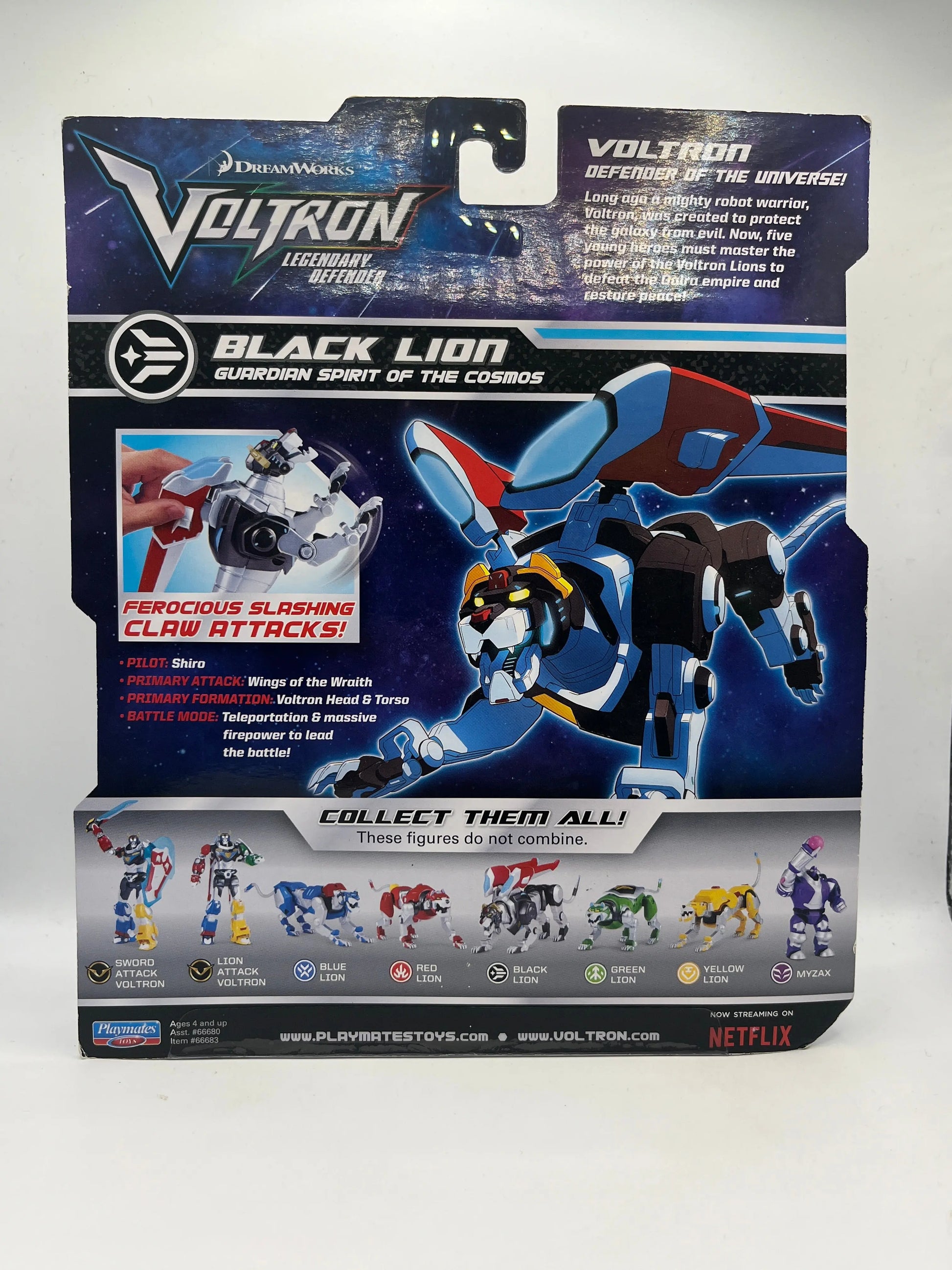 2017 Playmates Voltron Legendary Defender Black Lion Netflix Action Figure FRENLY BRICKS - Open 7 Days