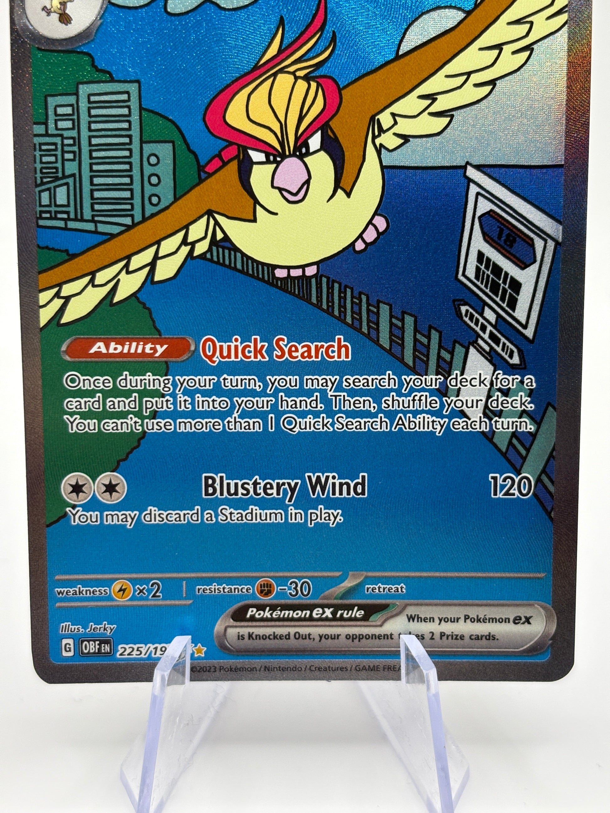 Pokemon TCG Obsidian Flames - Pidgeot EX 225/197 Special Illustration Rare LP FRENLY BRICKS - Open 7 Days