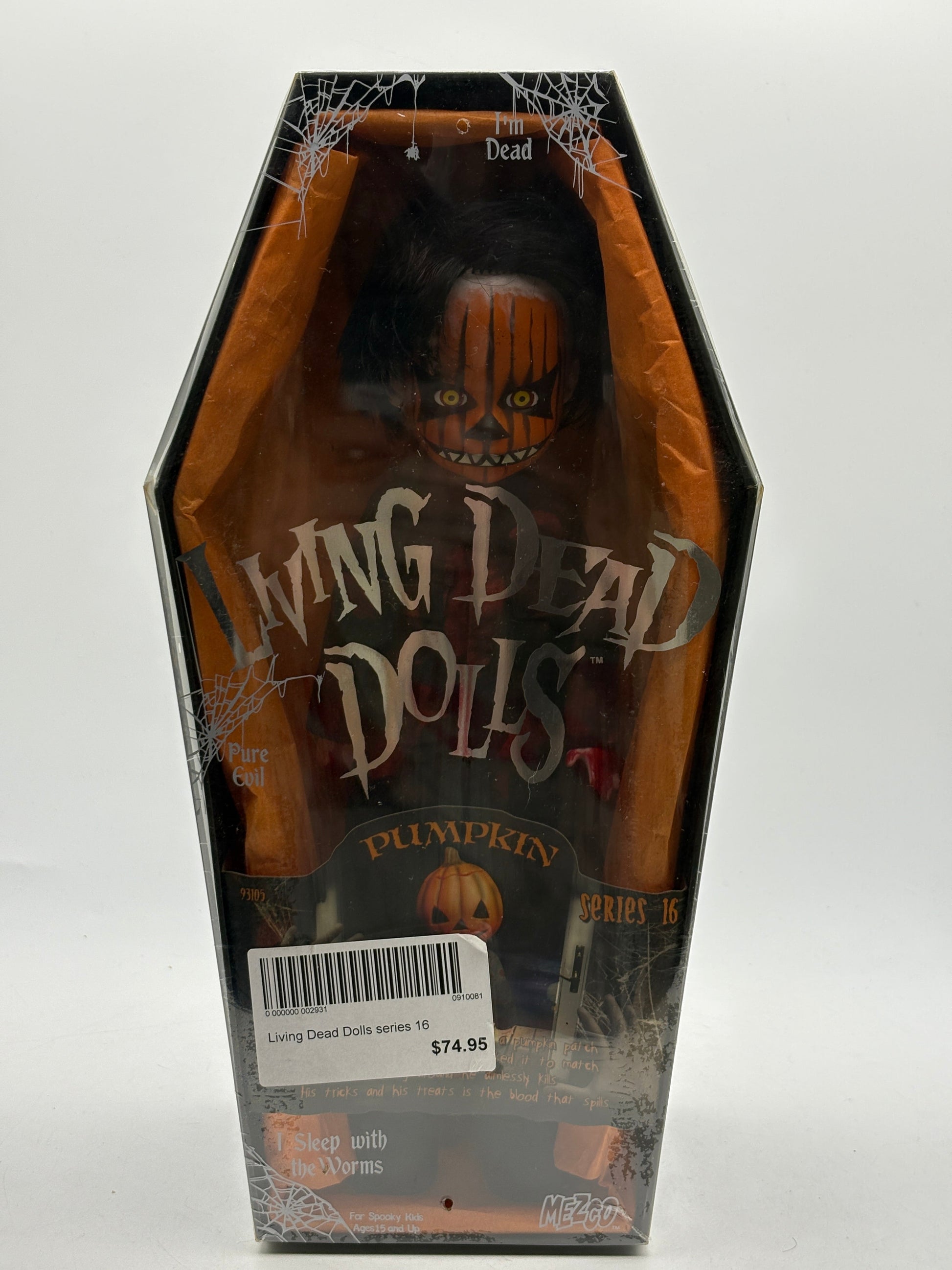 Mezco Toyz Living Dead Dolls PUMPKIN 2005 Series 16 NEW Sealed FRENLY BRICKS - Open 7 Days