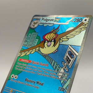 Pokemon TCG Obsidian Flames - Pidgeot EX 225/197 Special Illustration Rare LP FRENLY BRICKS - Open 7 Days