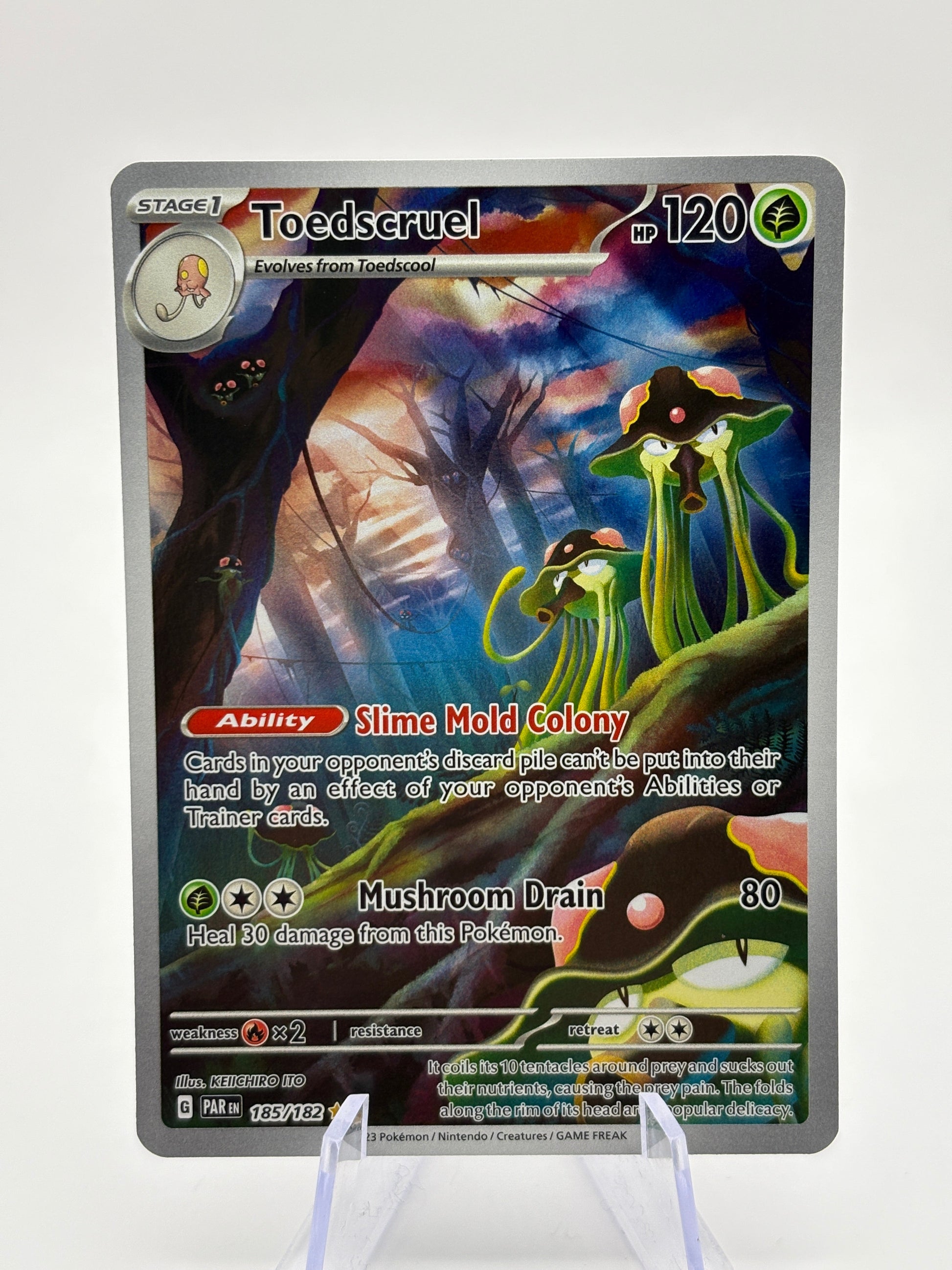 Pokemon TCG Paradox Rift - Toedscruel 185/182 Illustration Rare NM FRENLY BRICKS - Open 7 Days