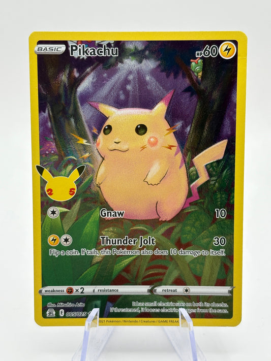 Pokemon TCG Celebrations- Pikachu 005/025 Holo Rare LP (1) FRENLY BRICKS - Open 7 Days