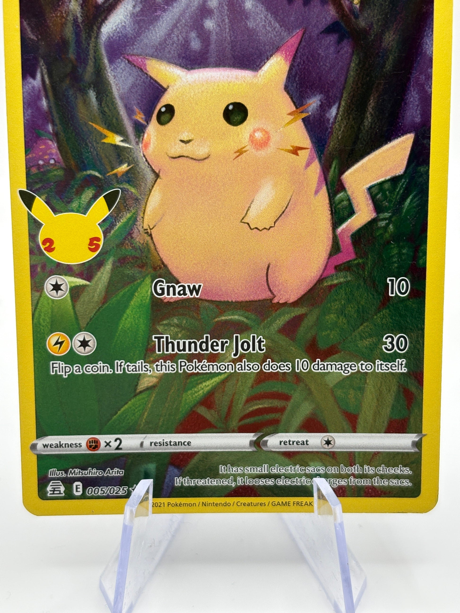 Pokemon TCG Celebrations- Pikachu 005/025 Holo Rare LP (1) FRENLY BRICKS - Open 7 Days
