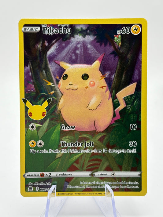 Pokemon TCG Celebrations- Pikachu 005/025 Holo Rare LP (2) FRENLY BRICKS - Open 7 Days
