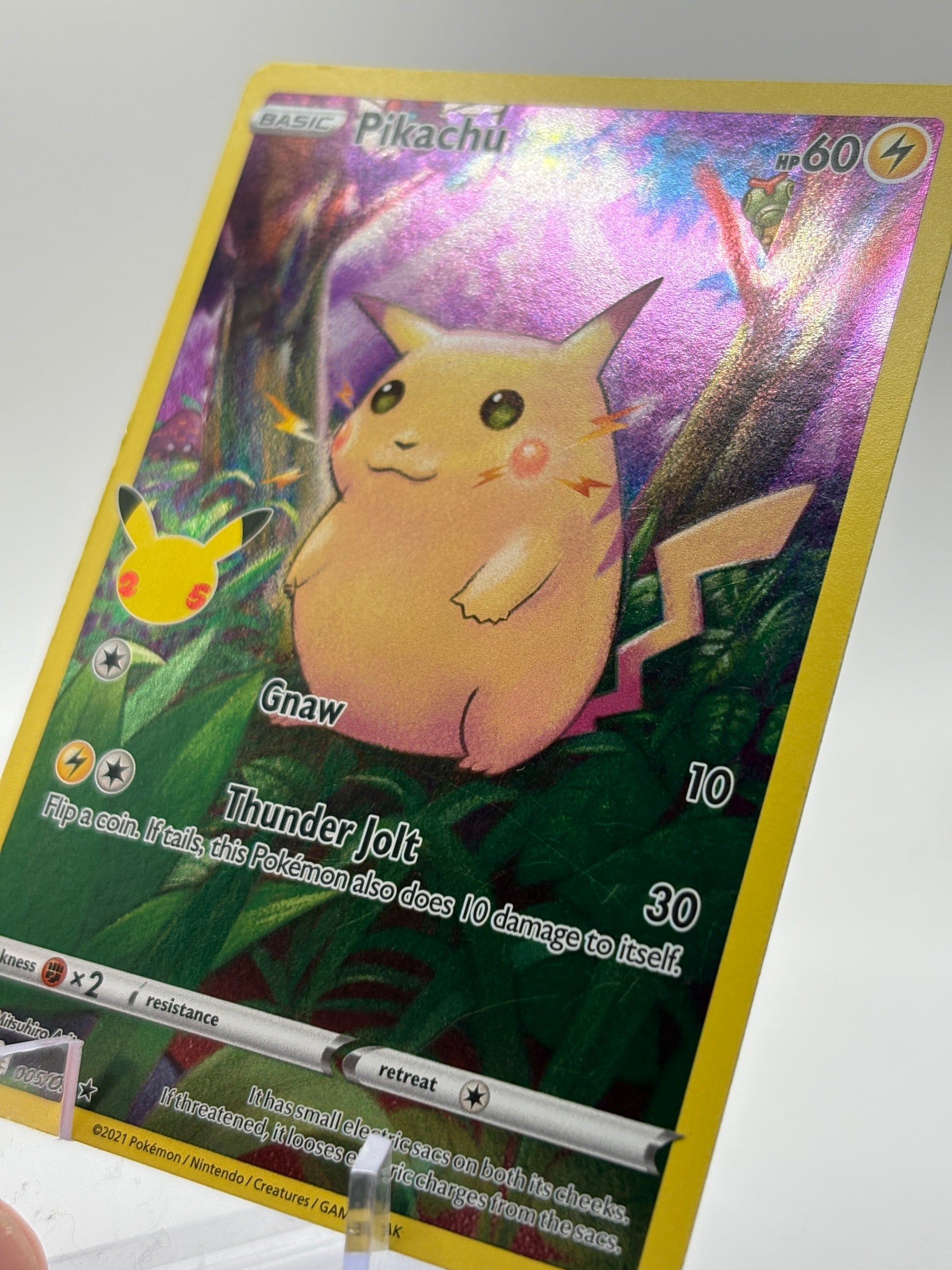 Pokemon TCG Celebrations- Pikachu 005/025 Holo Rare LP (2) FRENLY BRICKS - Open 7 Days
