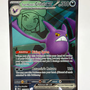 Pokemon TCG Destined Rivals - Team Rocket’s Crobat EX 217/182 Full Art NM FRENLY BRICKS - Open 7 Days