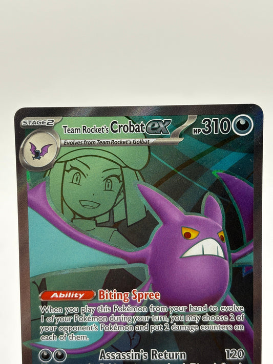 Pokemon TCG Destined Rivals - Team Rocket’s Crobat EX 217/182 Full Art NM FRENLY BRICKS - Open 7 Days