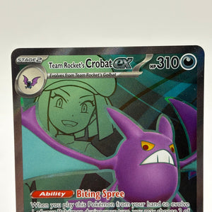 Pokemon TCG Destined Rivals - Team Rocket’s Crobat EX 217/182 Full Art NM FRENLY BRICKS - Open 7 Days