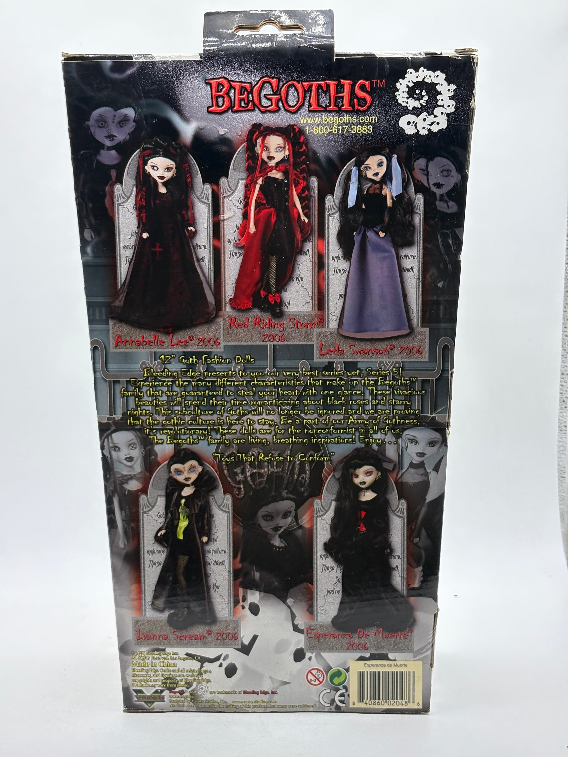 BeGoths 2006 Esperanza De Muerte Bleeding Edge Goths Series 5 New and Sealed FRENLY BRICKS - Open 7 Days
