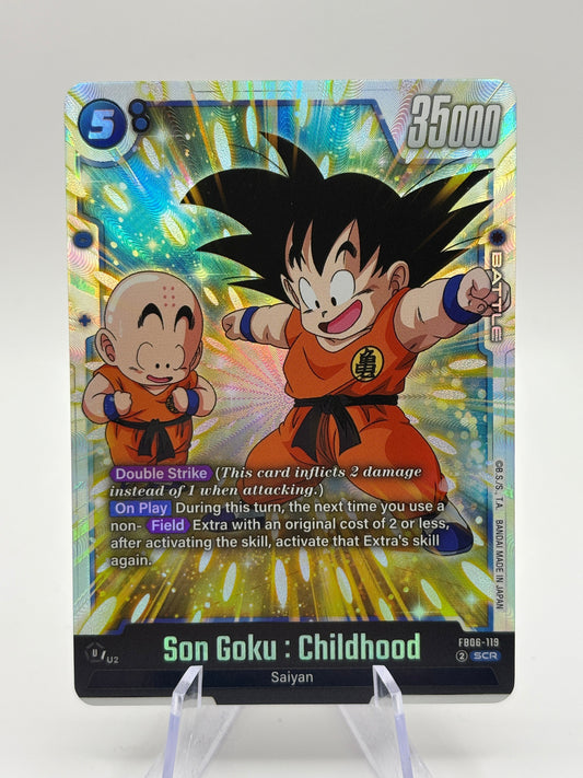 Dragon Ball Super Fusion World TCG - Son Goku : Childhood FB06-119 Secret Rare FRENLY BRICKS - Open 7 Days