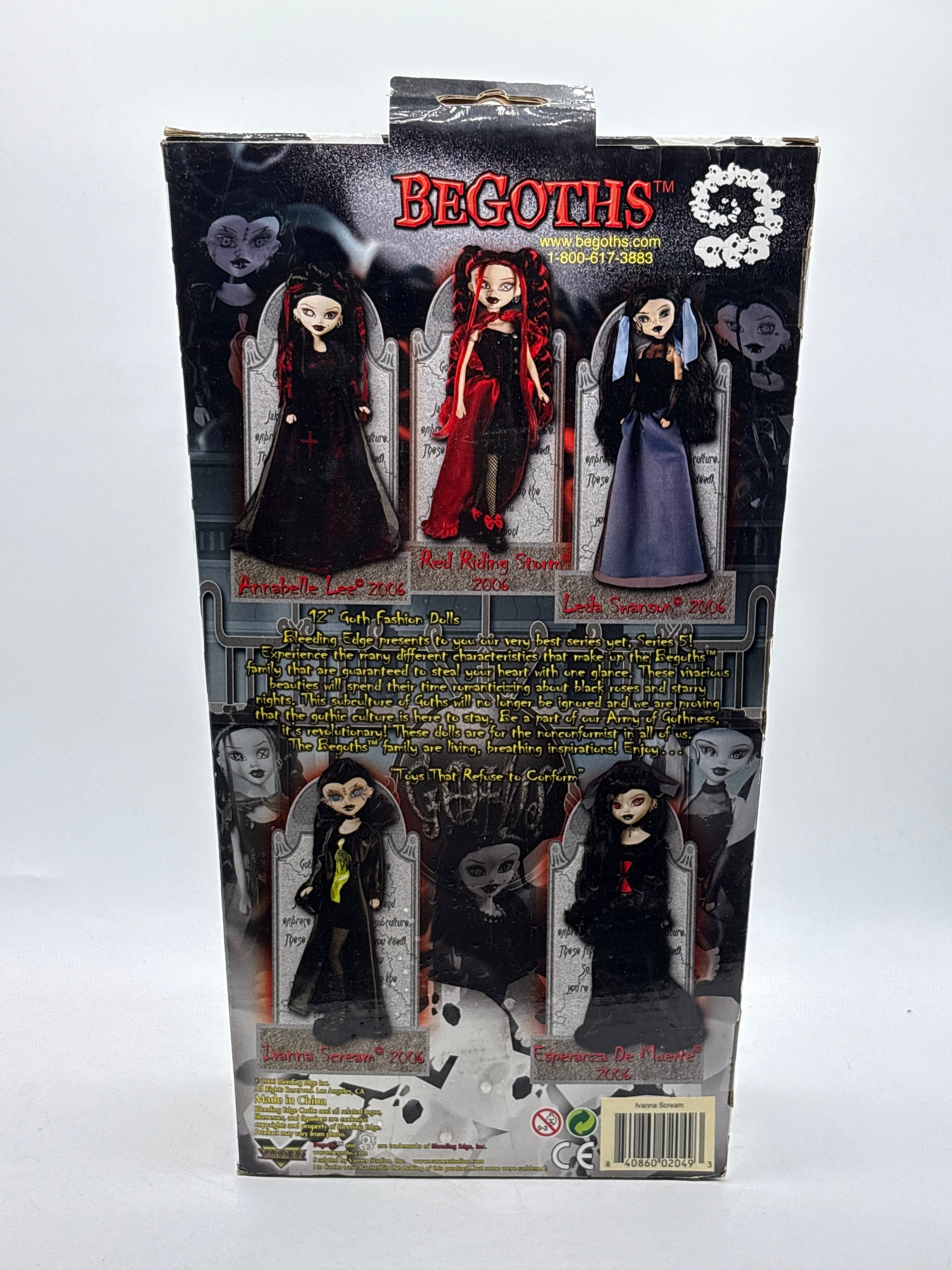 BeGoths Collectible Doll - Bleeding Edge “Ivanna Scream” - Series 5 BRAND NEW FRENLY BRICKS - Open 7 Days