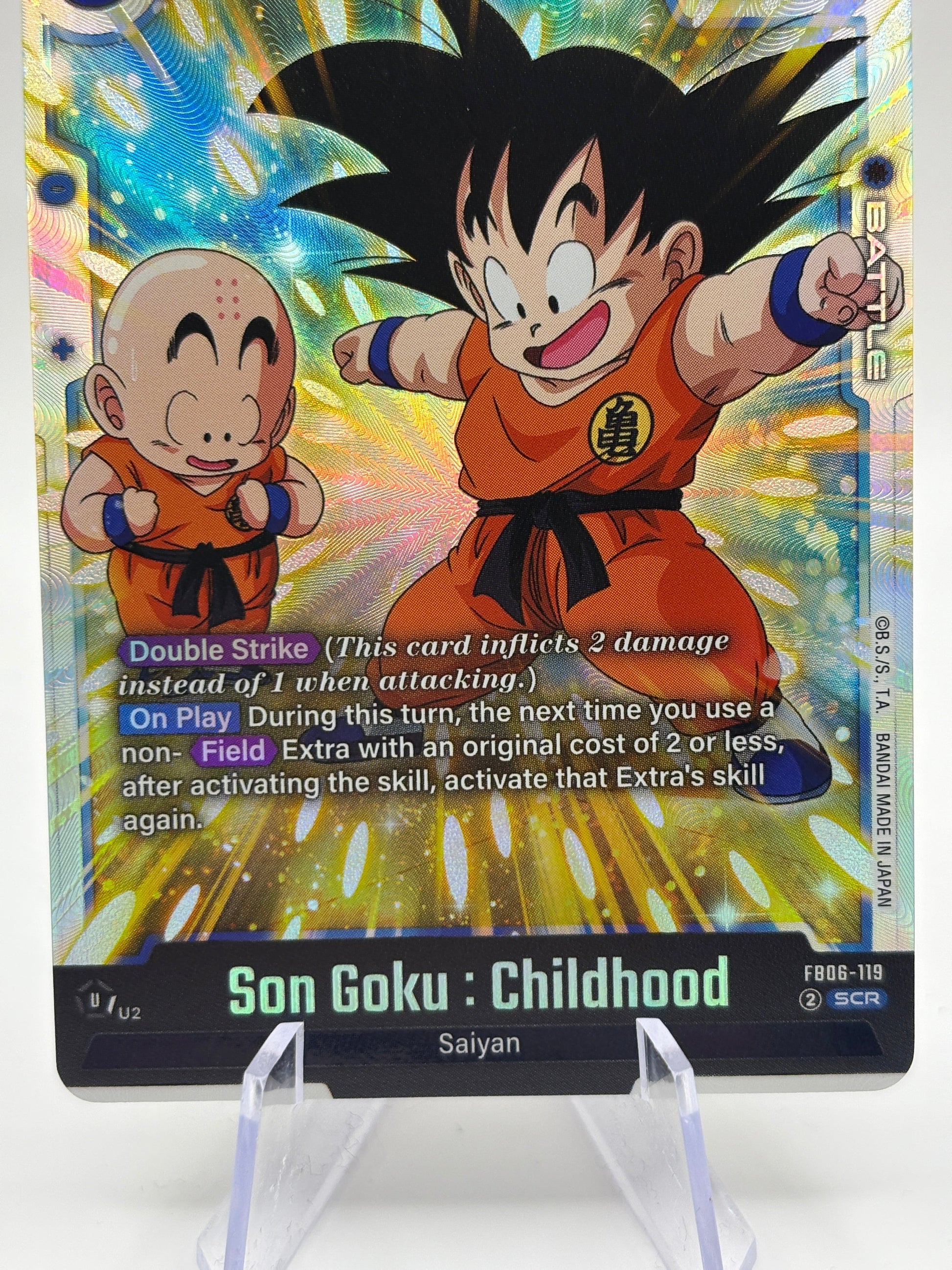 Dragon Ball Super Fusion World TCG - Son Goku : Childhood FB06-119 Secret Rare FRENLY BRICKS - Open 7 Days