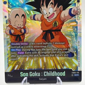 Dragon Ball Super Fusion World TCG - Son Goku : Childhood FB06-119 Secret Rare FRENLY BRICKS - Open 7 Days