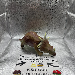 Vintage Tyco Dino Riders TRICERATOPS 1990 Moveable Toy Dinosaur Figure Brown 7”A FRENLY BRICKS - Open 7 Days