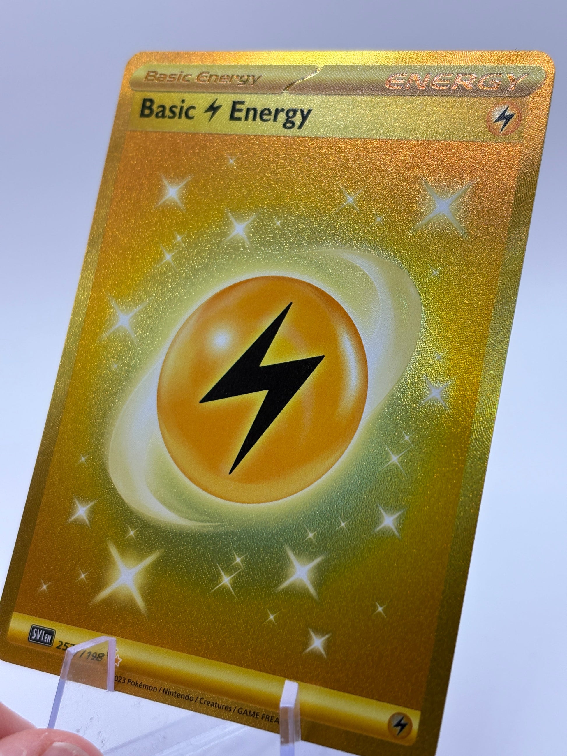 Pokemon TCG Scarlet & Violet Base Set - Basic Lightning Energy 257/198 NM FRENLY BRICKS - Open 7 Days