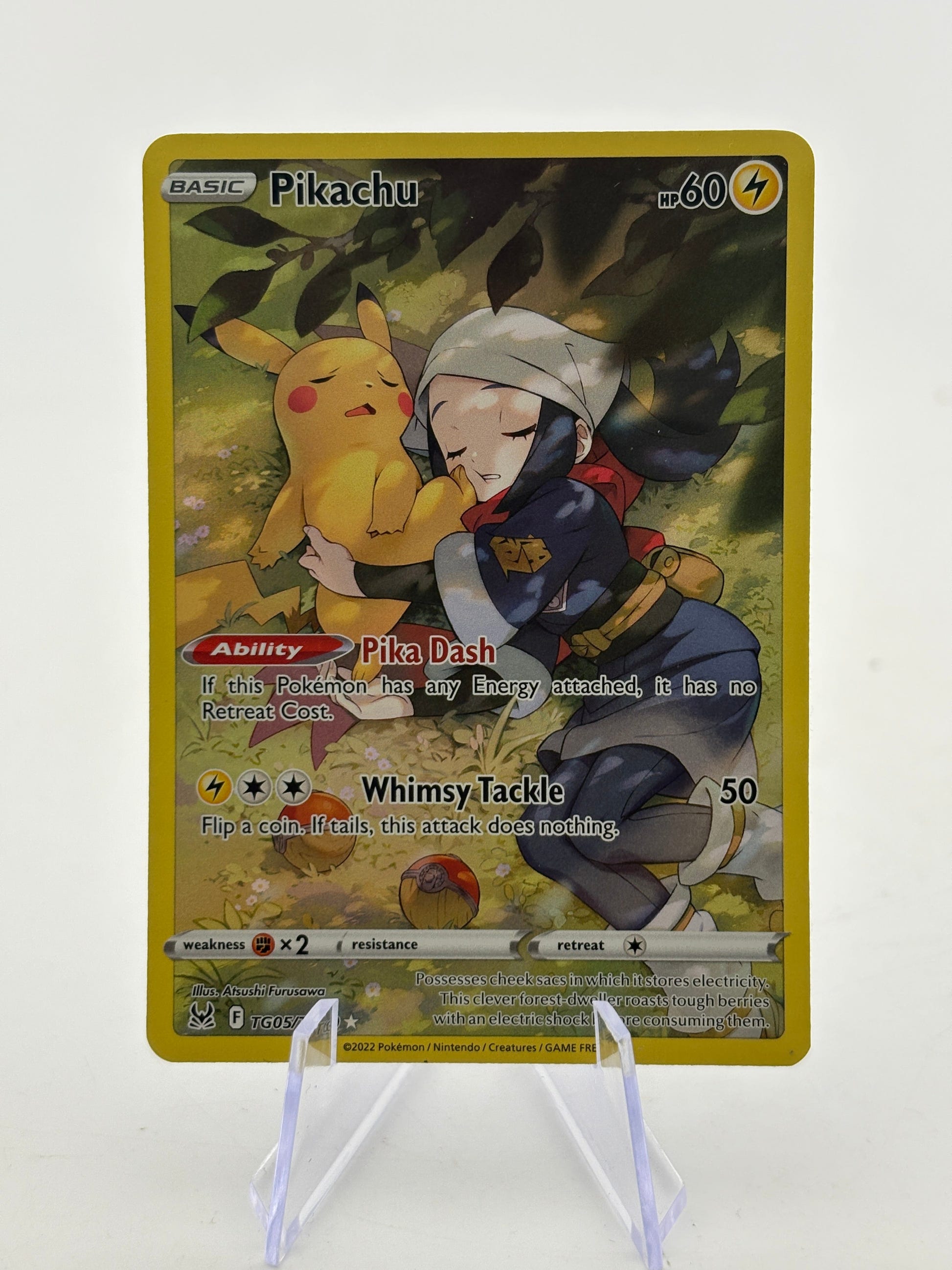 Pokemon TCG Lost Origin - Pikachu TG05/TG30 Full Art LP FRENLY BRICKS - Open 7 Days image 1