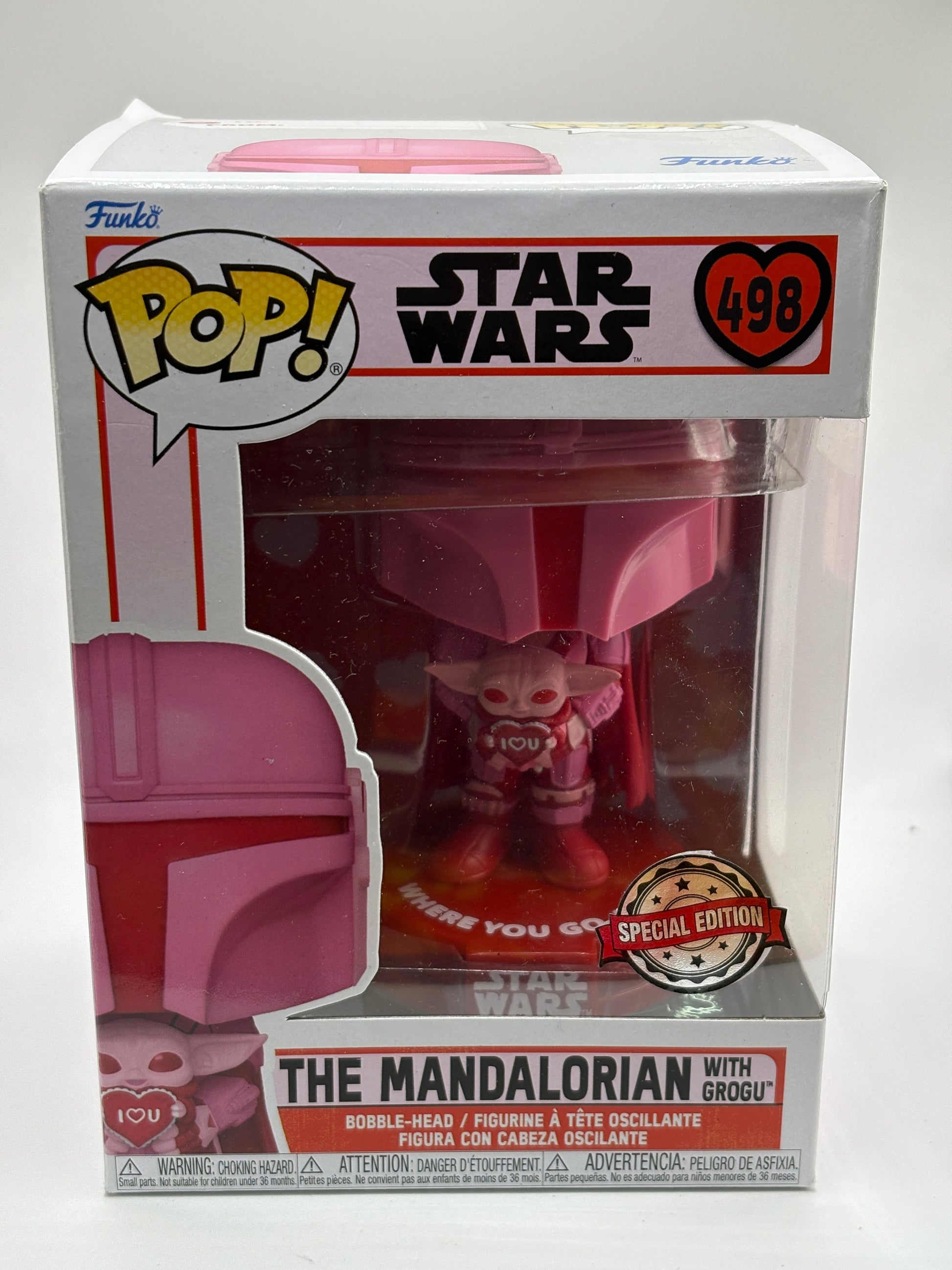 Funko POP! Star Wars Valentines #498 The Mandalorian with Grogu Special Edition FRENLY BRICKS - Open 7 Days