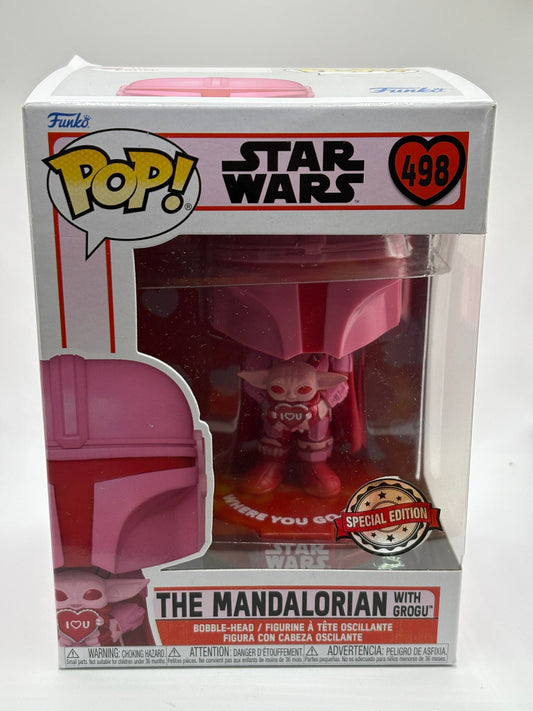 Funko POP! Star Wars Valentines #498 The Mandalorian with Grogu Special Edition FRENLY BRICKS - Open 7 Days