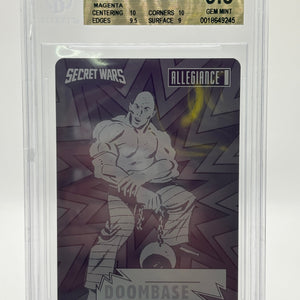 2024 Upper Deck Marvel Allegiance Secret Wars Doombase Plate Magenta Beckett 9.5 FRENLY BRICKS - Open 7 Days
