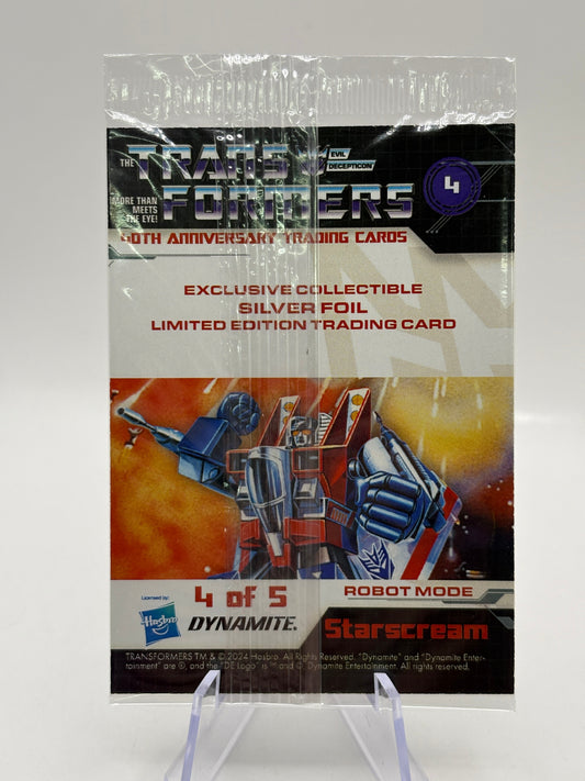 Transformers 40th Anniversary #4 Starscream Silver Foil Limited FRENLY BRICKS - Open 7 Days