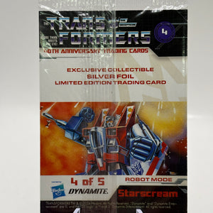 Transformers 40th Anniversary #4 Starscream Silver Foil Limited FRENLY BRICKS - Open 7 Days