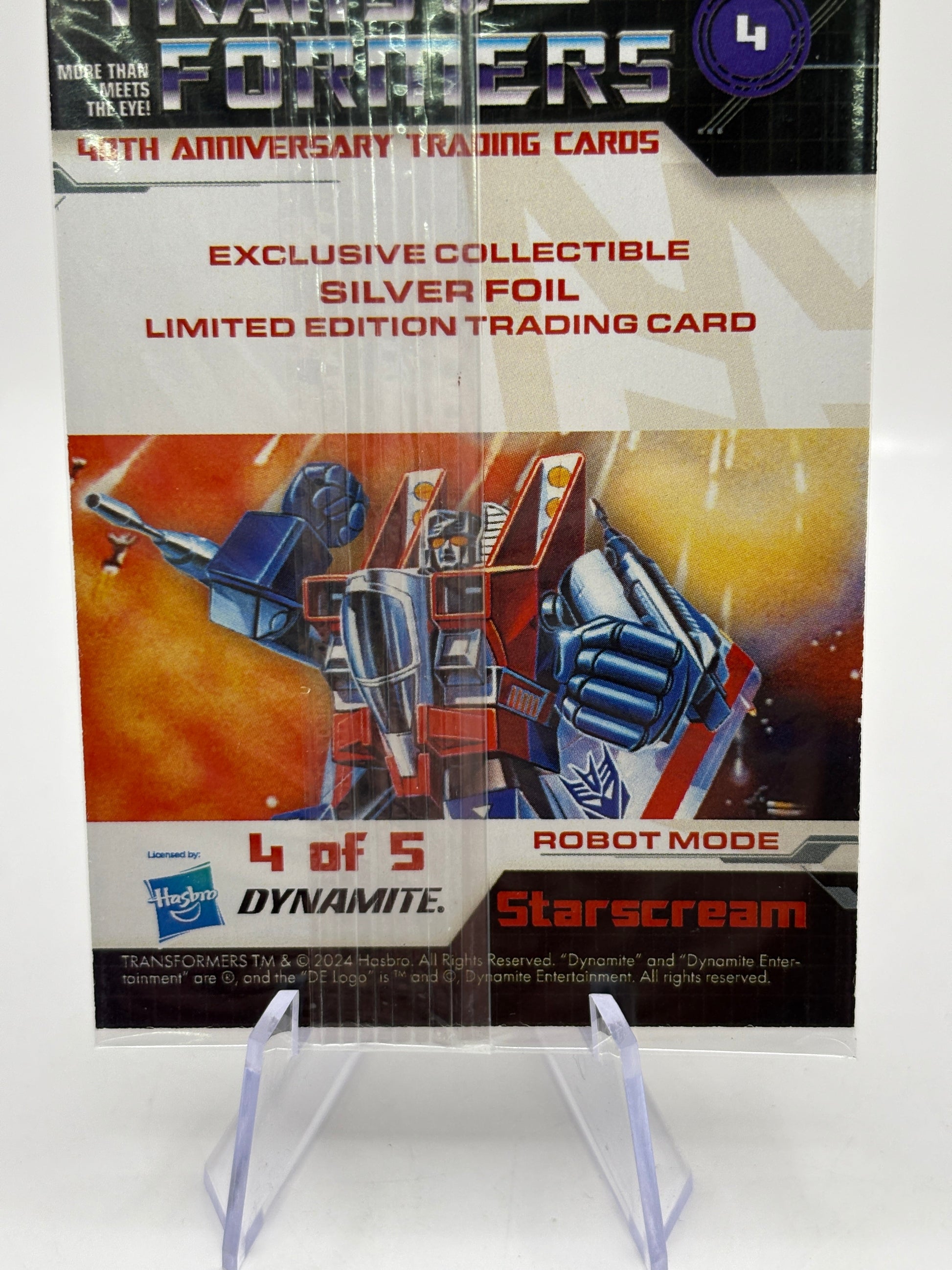 Transformers 40th Anniversary #4 Starscream Silver Foil Limited FRENLY BRICKS - Open 7 Days