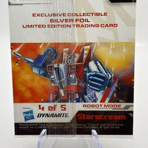 Transformers 40th Anniversary #4 Starscream Silver Foil Limited FRENLY BRICKS - Open 7 Days