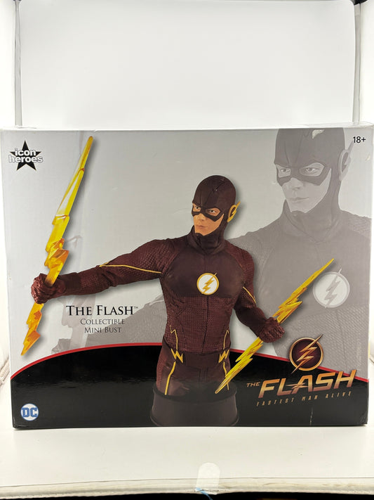 Icon Heroes DC The Flash - The Flash Collectible Mini Bust Statue Limited Edition /1000 COA FRENLY BRICKS - Open 7 Days