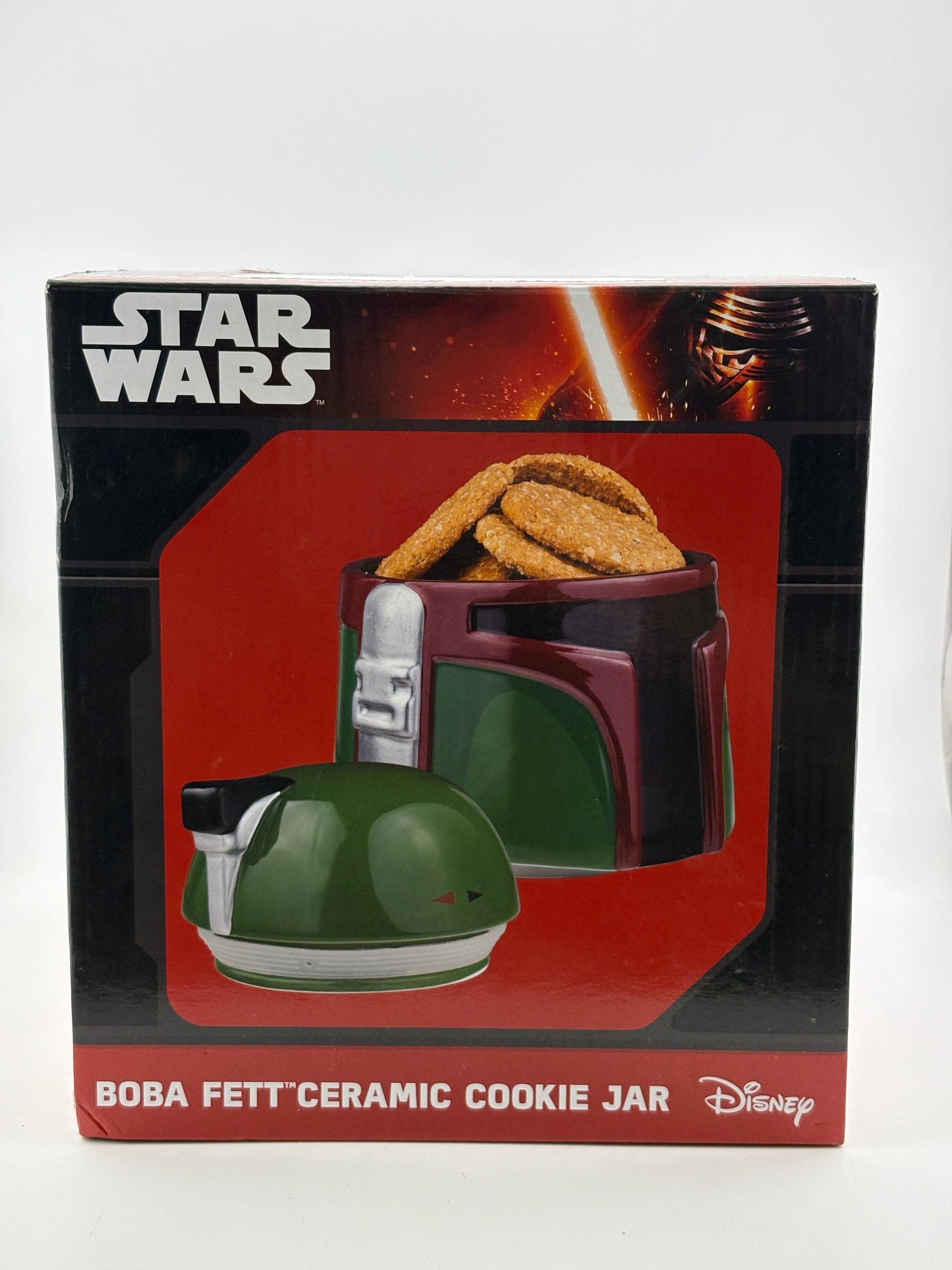 Disney Star Wars Boba Fett Ceramic Cookie Jar New with Box Opened* FRENLY BRICKS - Open 7 Days image 1