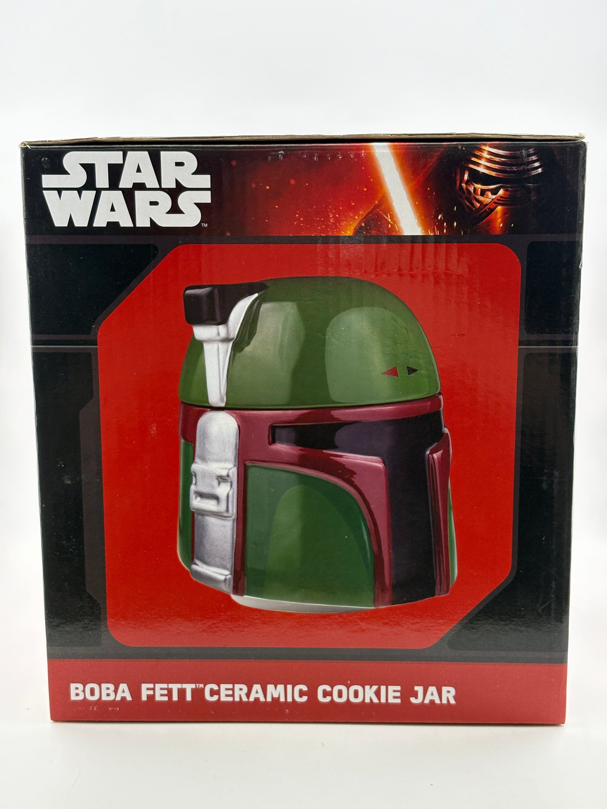 Disney Star Wars Boba Fett Ceramic Cookie Jar New with Box Opened* FRENLY BRICKS - Open 7 Days image 2