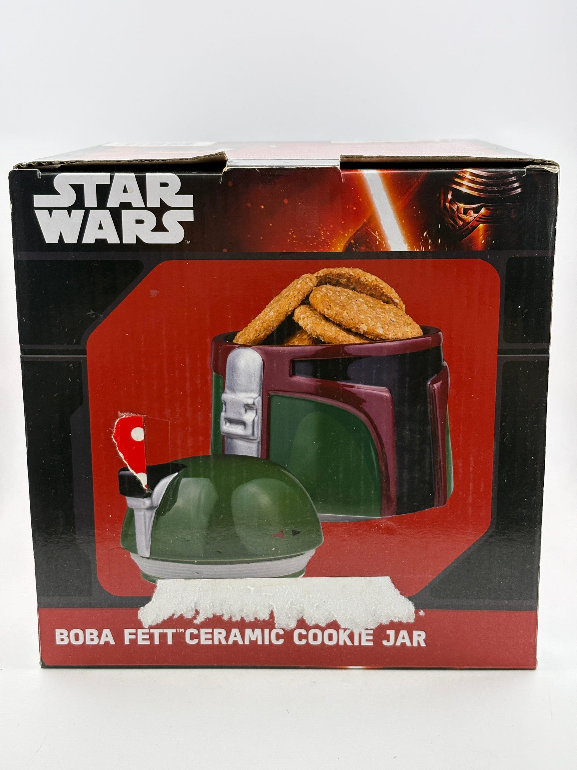 Disney Star Wars Boba Fett Ceramic Cookie Jar New with Box Opened* FRENLY BRICKS - Open 7 Days image 5