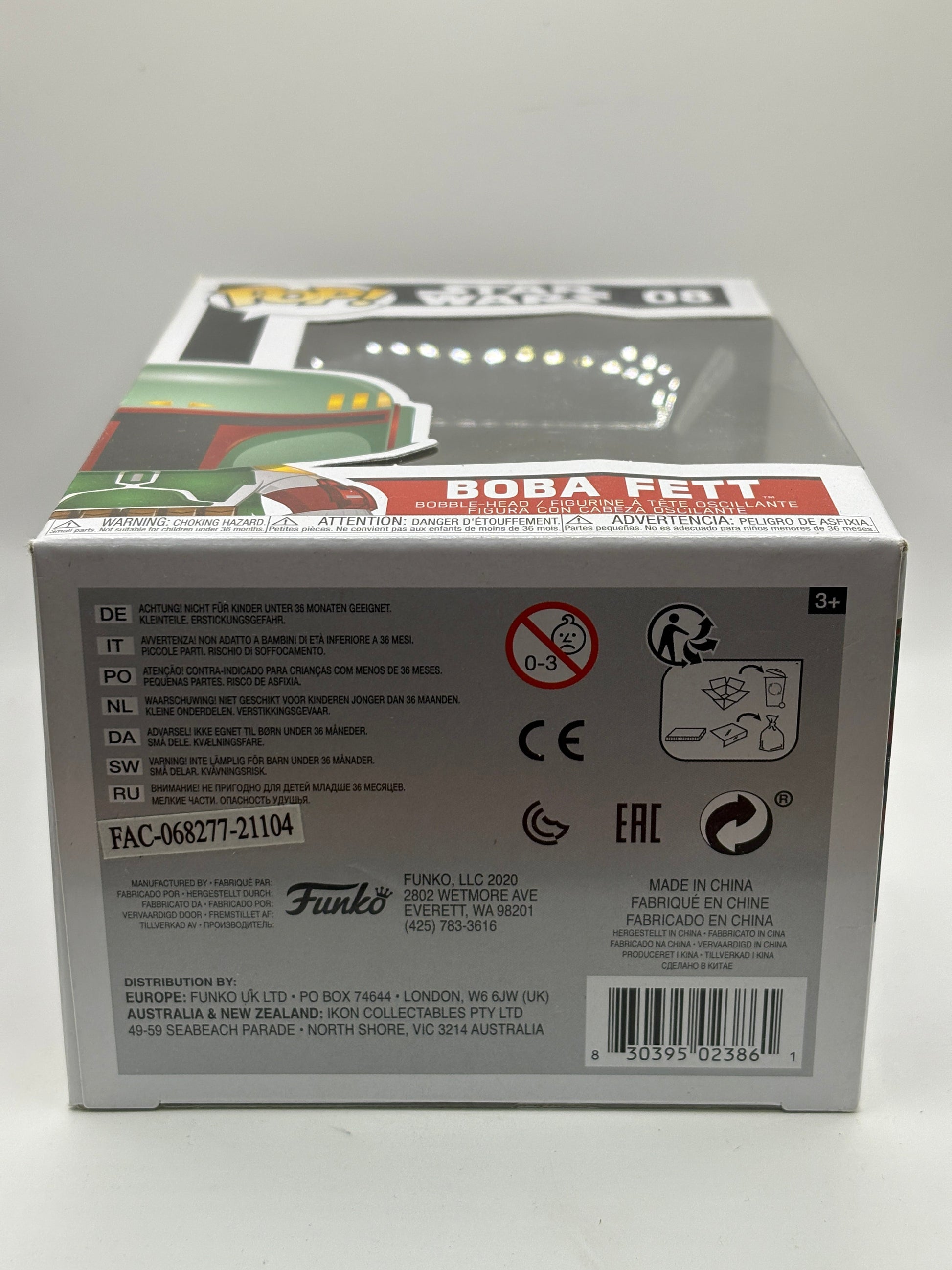 Funko POP! Disney Star Wars #08 Boba Fett Bobble Head FRENLY BRICKS - Open 7 Days