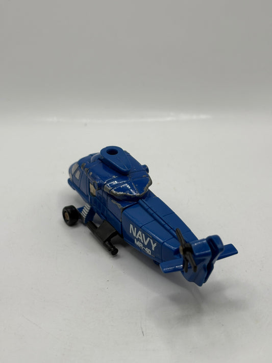 Flip Top Navy Helicopter MR-40 Gobots 1984 Bandai Tonka Vintage Incomplete FRENLY BRICKS - Open 7 Days