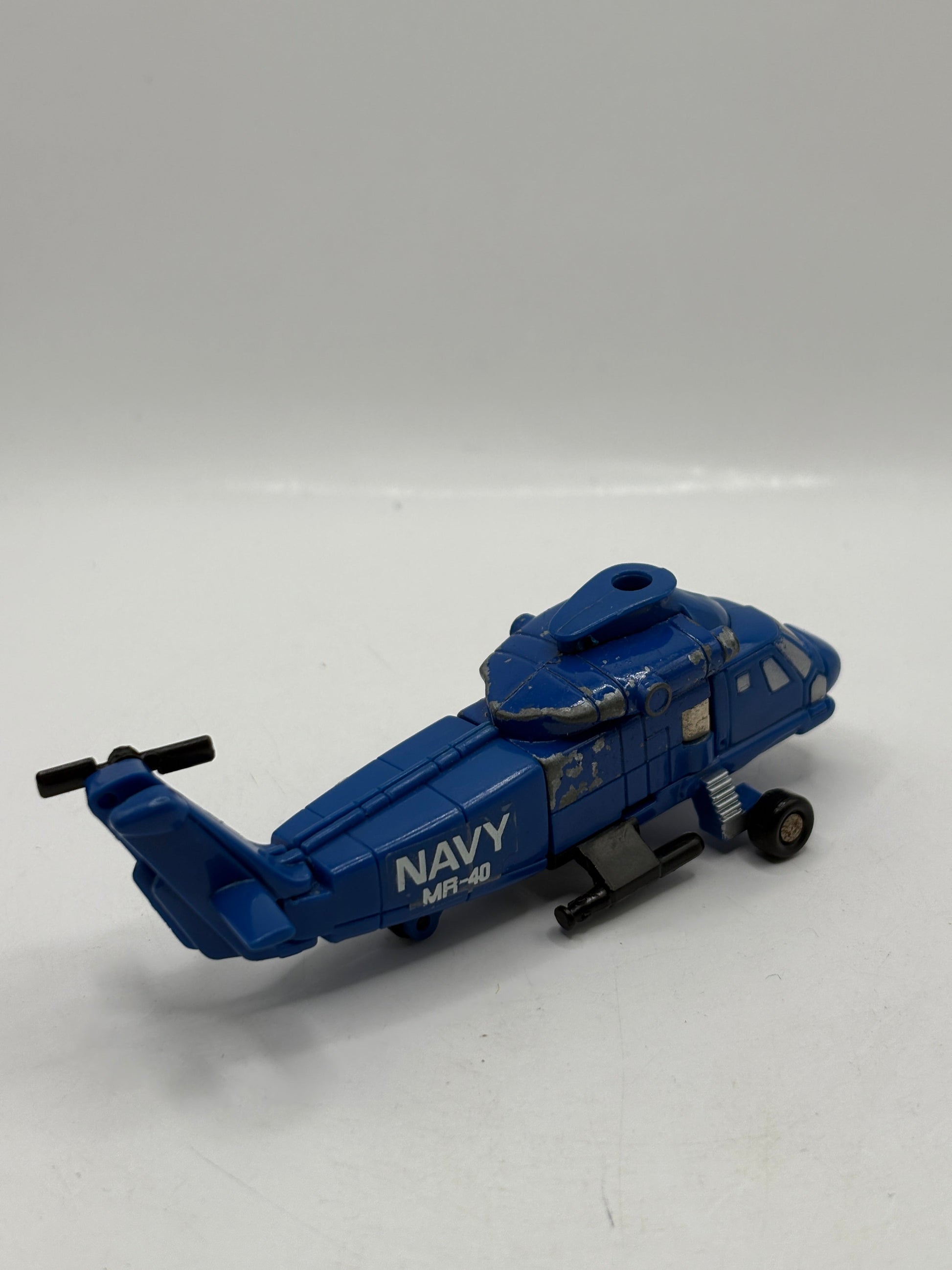 Flip Top Navy Helicopter MR-40 Gobots 1984 Bandai Tonka Vintage Incomplete FRENLY BRICKS - Open 7 Days