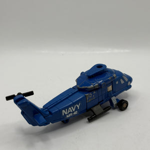 Flip Top Navy Helicopter MR-40 Gobots 1984 Bandai Tonka Vintage Incomplete FRENLY BRICKS - Open 7 Days