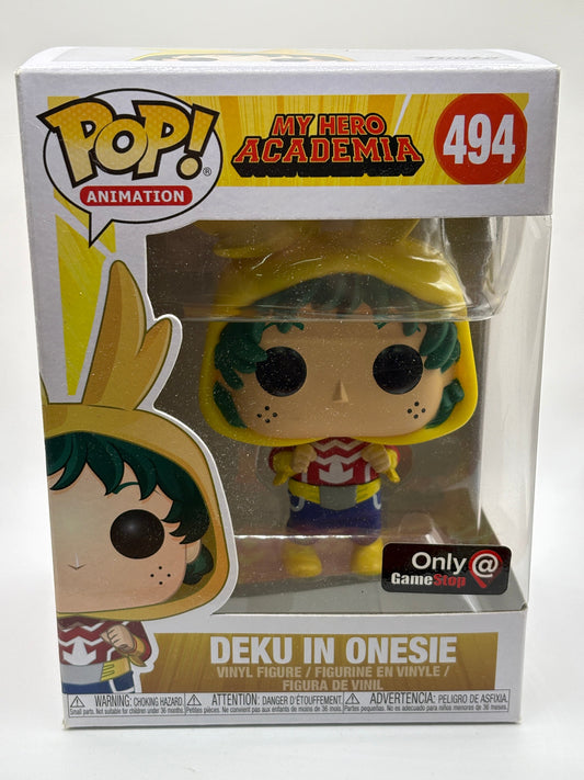 Funko POP! Animation My Hero Academia #494 Deku in Onesie Gamestop FRENLY BRICKS - Open 7 Days