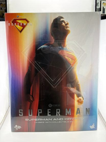 Hot Toys Superman & Krypto Deluxe 1/6 Scale Figure MMS812 Brand New FRENLY BRICKS - Open 7 Days